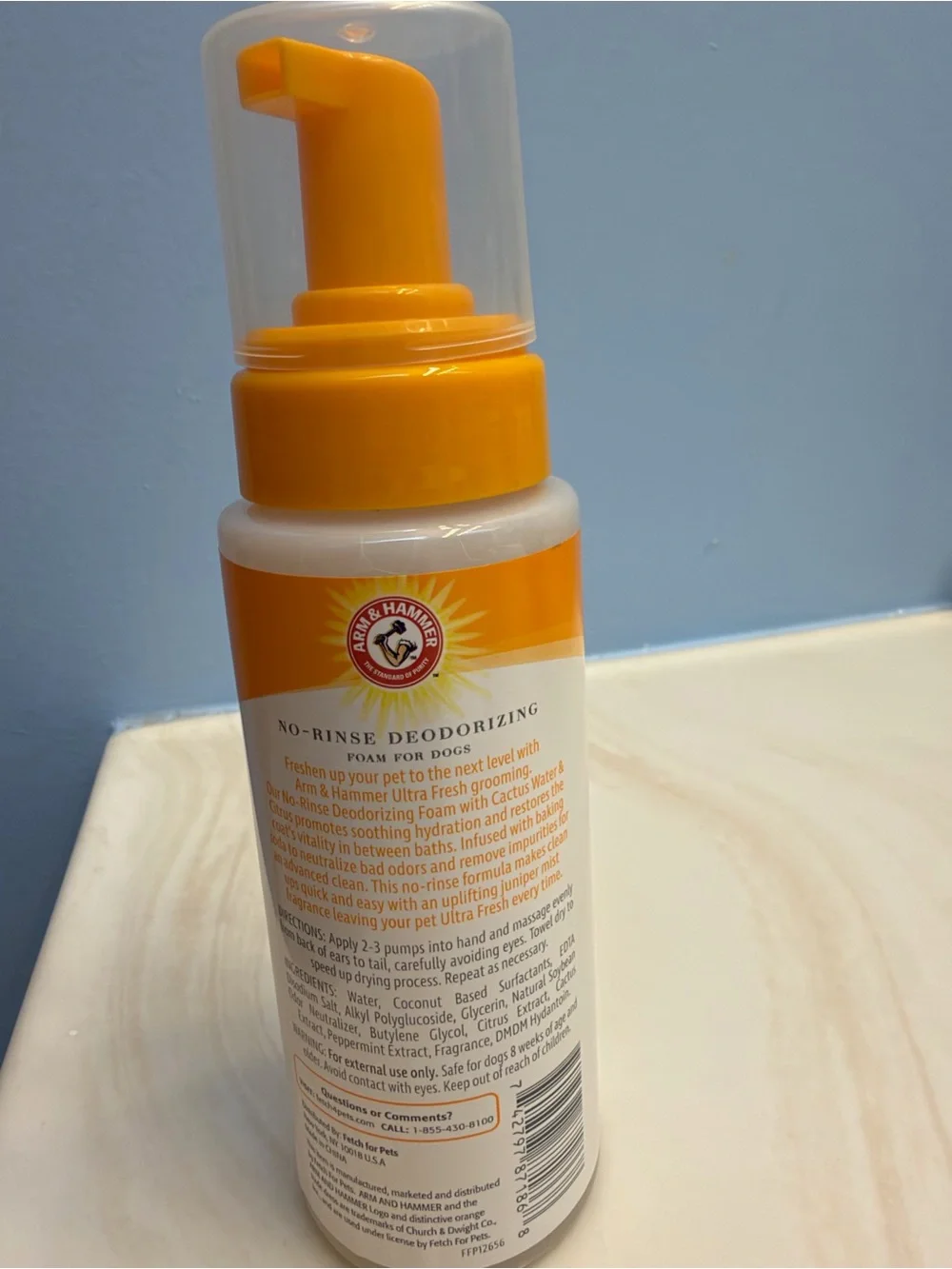Arm & Hammer Ultra Fresh No-Rinse Deodorizing Dog Foam Juniper Mist